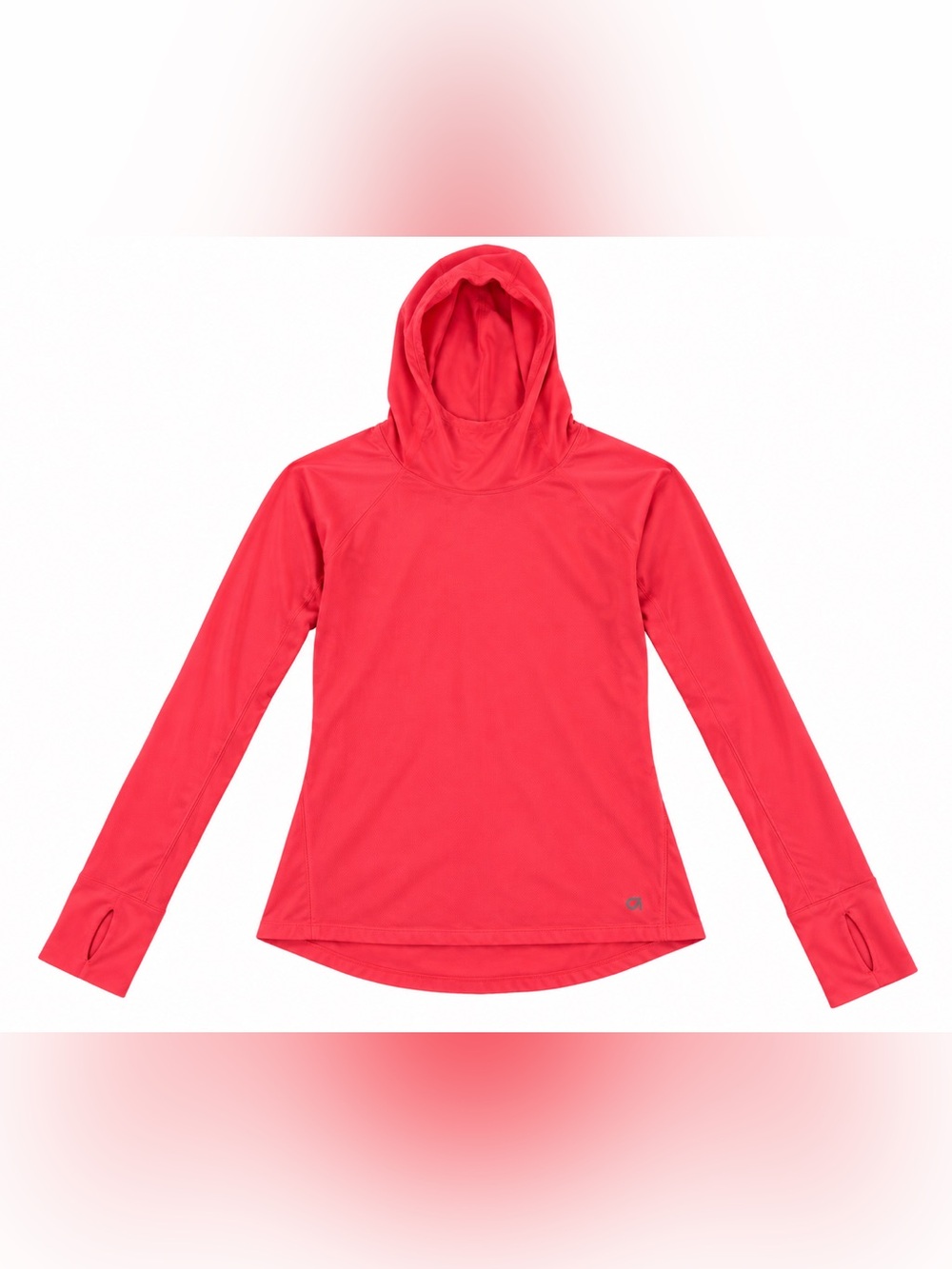 GapFit Coral Pink Athletic Long Sleeve Hoodie Top with Thumbholes Size S